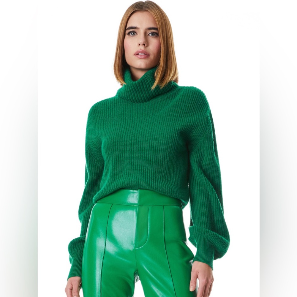 CARLYNN RIBBED CROPPED TURTLENECK
